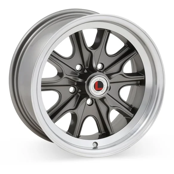 Legendary Wheels HB45 - 15 x 7 in. -  5 x 4.5 - 4.25 BS - Charcoal/Machined 'LW90-50754B