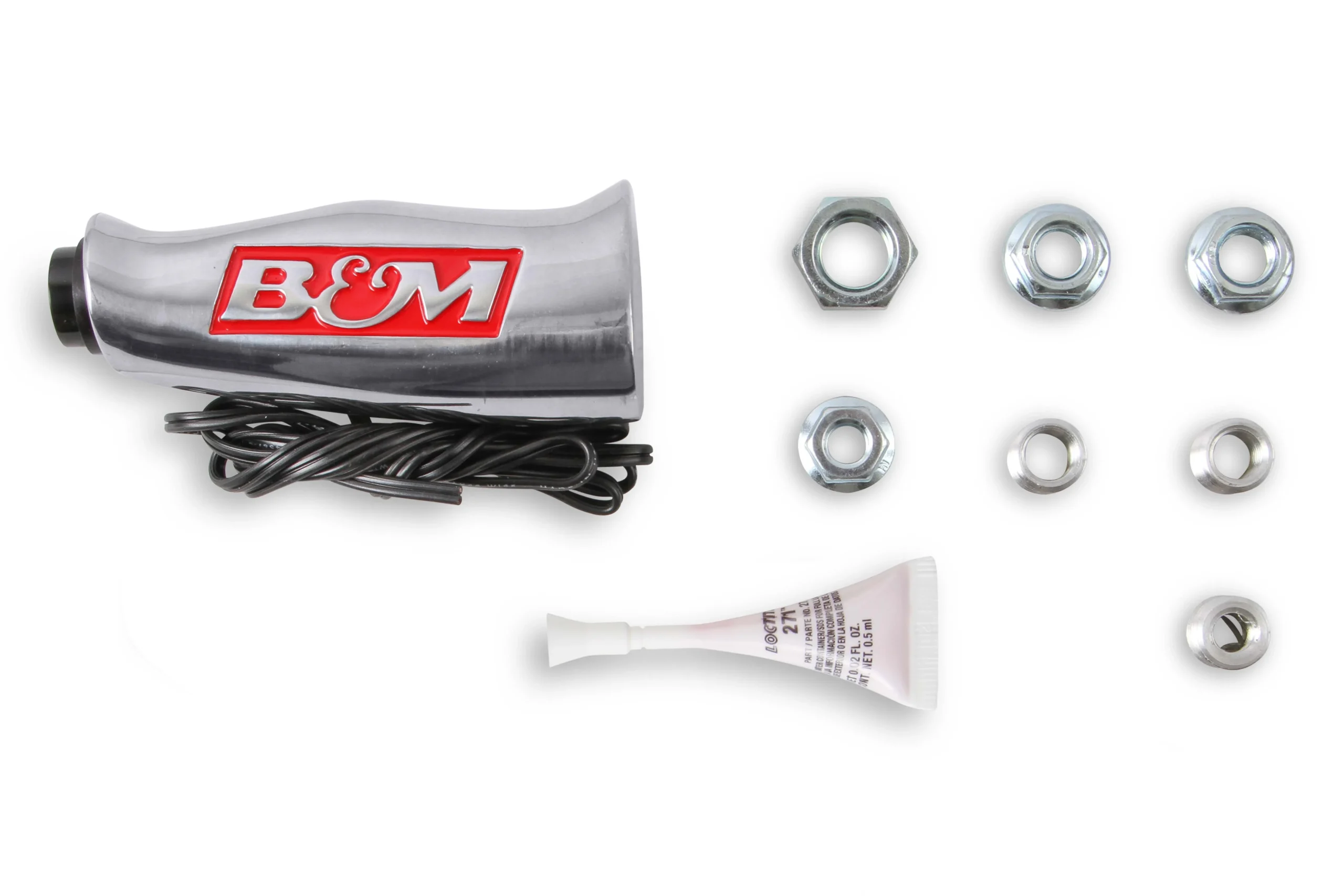 B&M Universal T-Handle - Brushed with 12V Switch