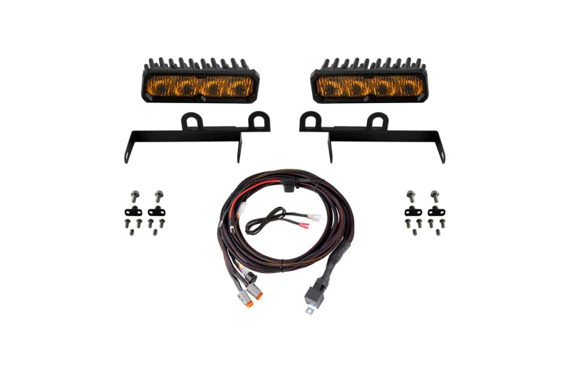 Diode Dynamics 2013-2018 Ram 1500 Ram SportExpress SS6 Pro LED Kit Yellow Fog 3000K