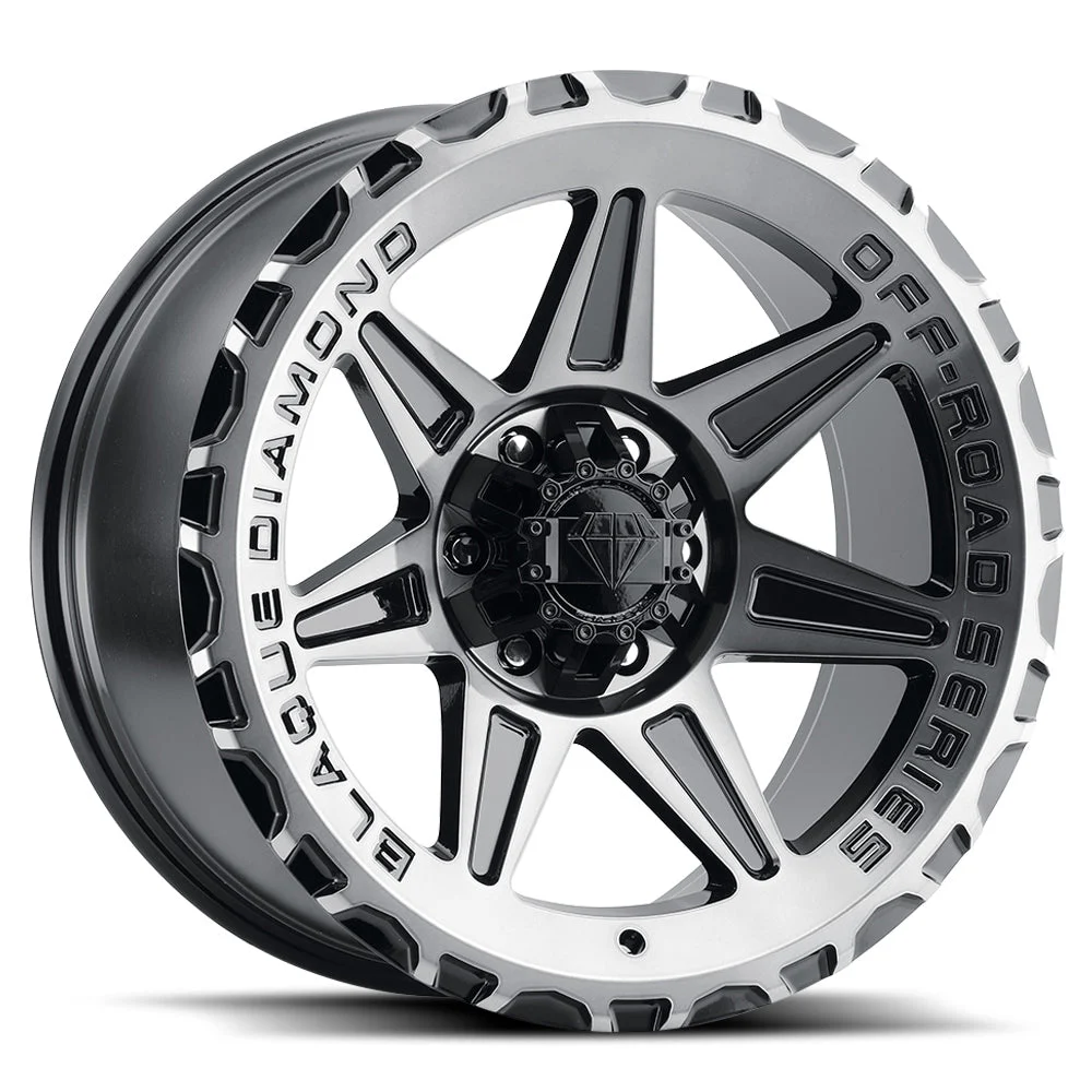 Blaque Diamond BD-O102 - Gloss Black w/ Machined Face