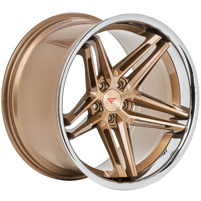 Ferrada Wheels CM1 Brushed Cobre / Chrome Lip 22x10.5 5x114 ET42 73.1 Deep Concavity