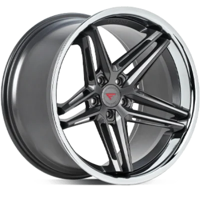 Ferrada Wheels CM1 Matte Graphite / Chrome Lip 19x10.5 5x114 ET43 73.1 Deep Concavity