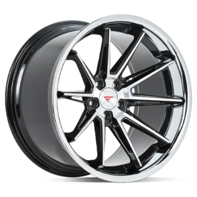 Ferrada Wheels CM2 Machine Black / Chrome Lip 19x10.5 5x114 ET43 73.1 Deep Concavity