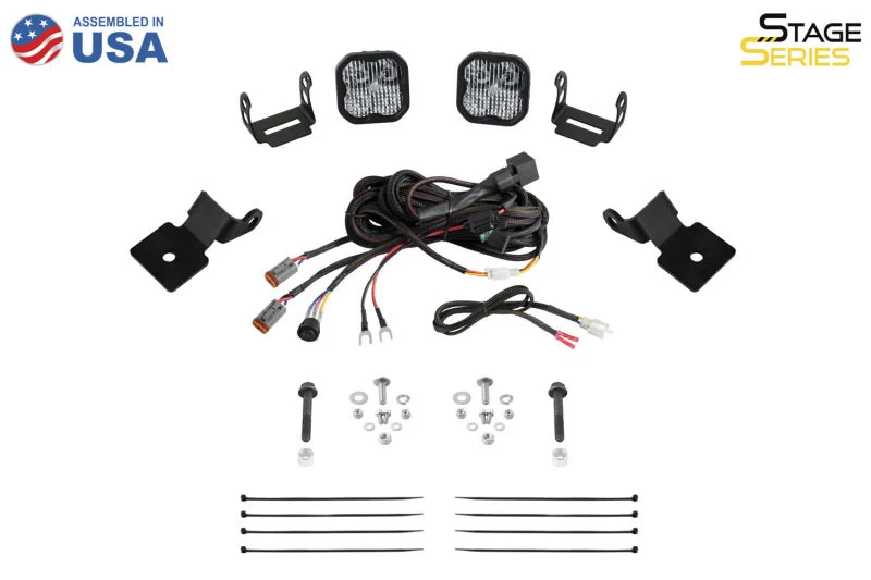 Diode Dynamics 14-18 Polaris RZR XP Stage Series SS5 A-Pillar Pod Kit - Sport White Combo