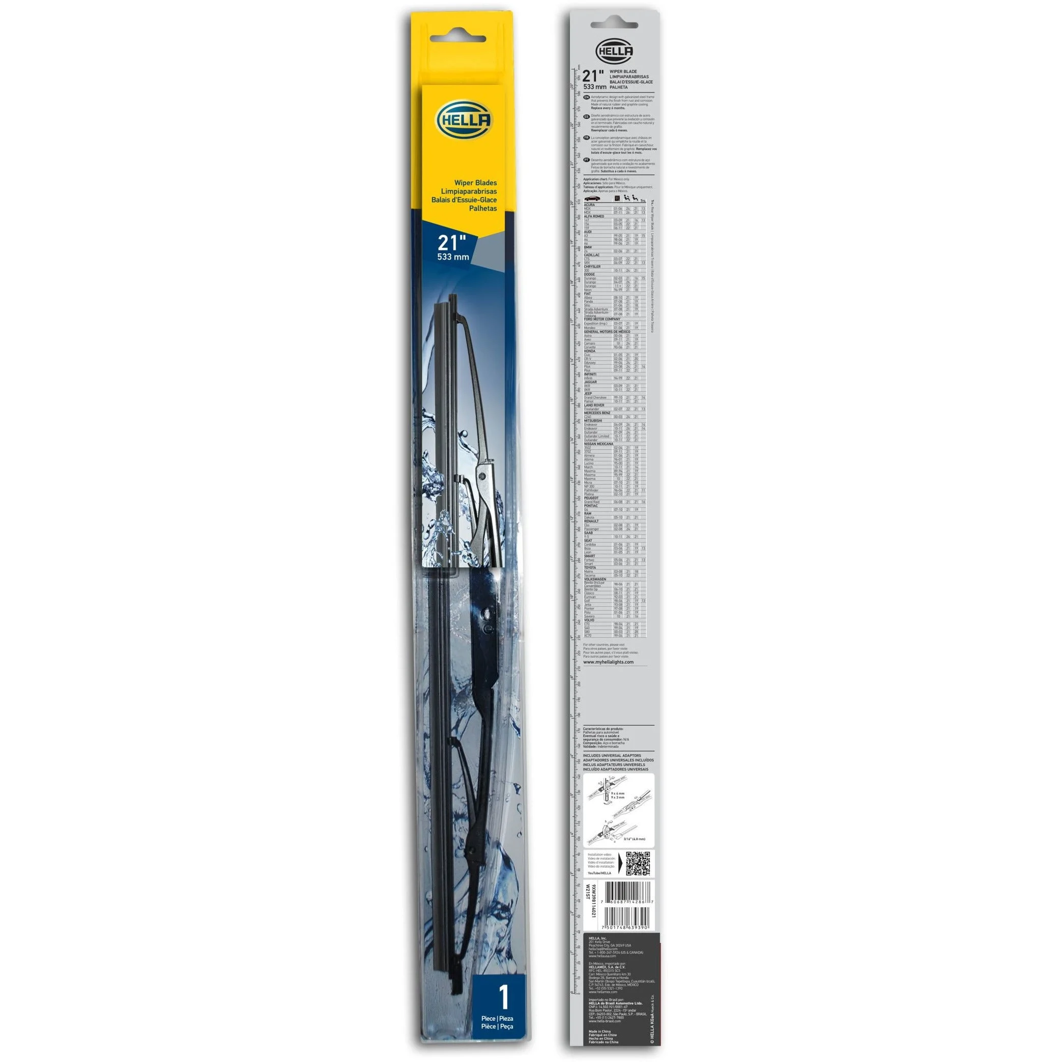 Hella Standard Wiper Blade 21in - Single
