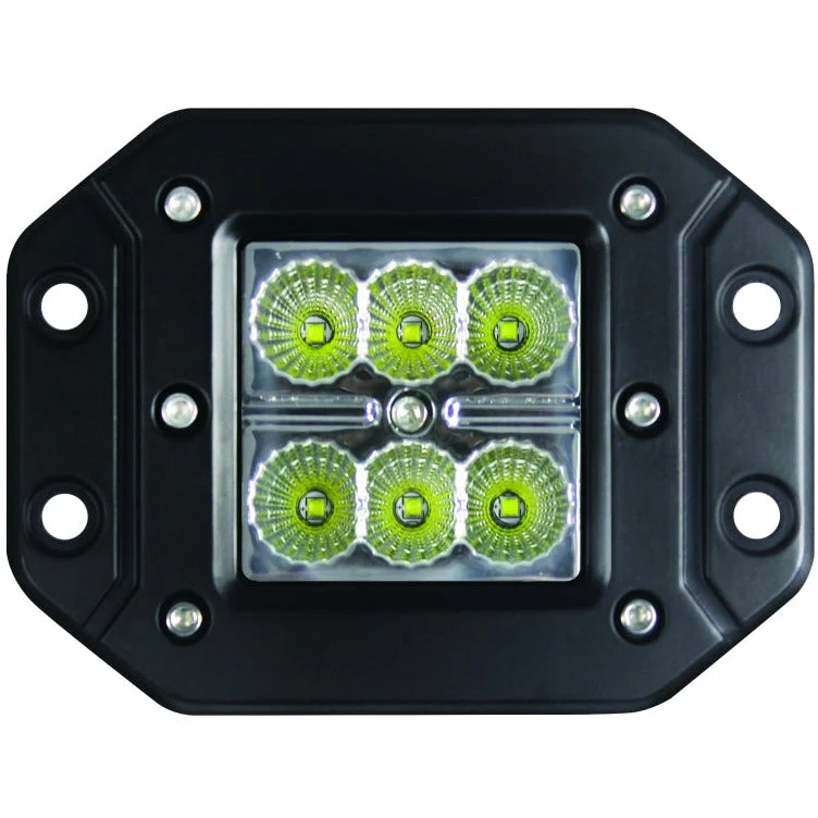 Hella Value Fit Flush Mount 3in 18W Cube Flood Beam LED Light