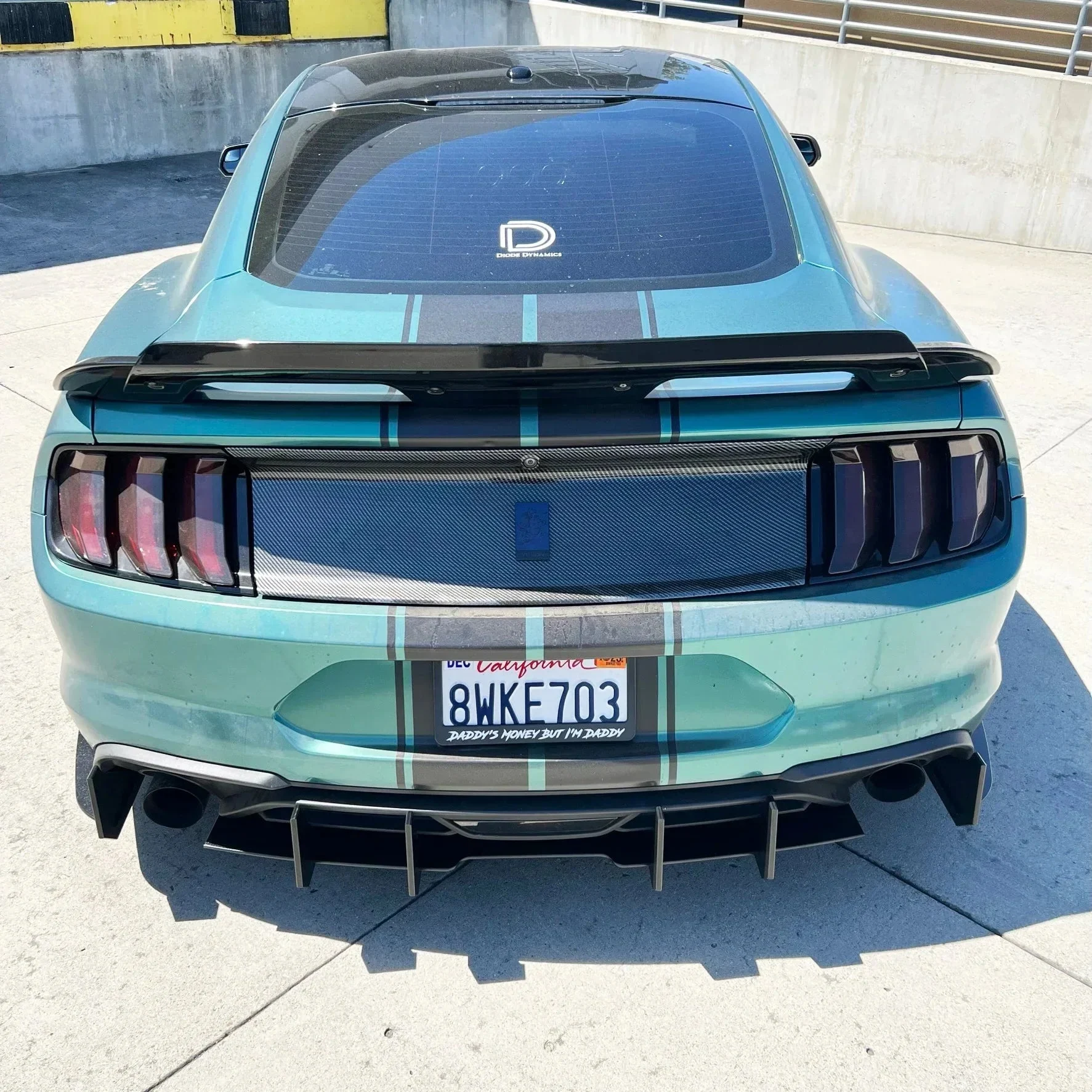 Stealth-Style Rear Diffuser for 2018–2023 Ford Mustang EcoBoost (Dual Exhaust)
