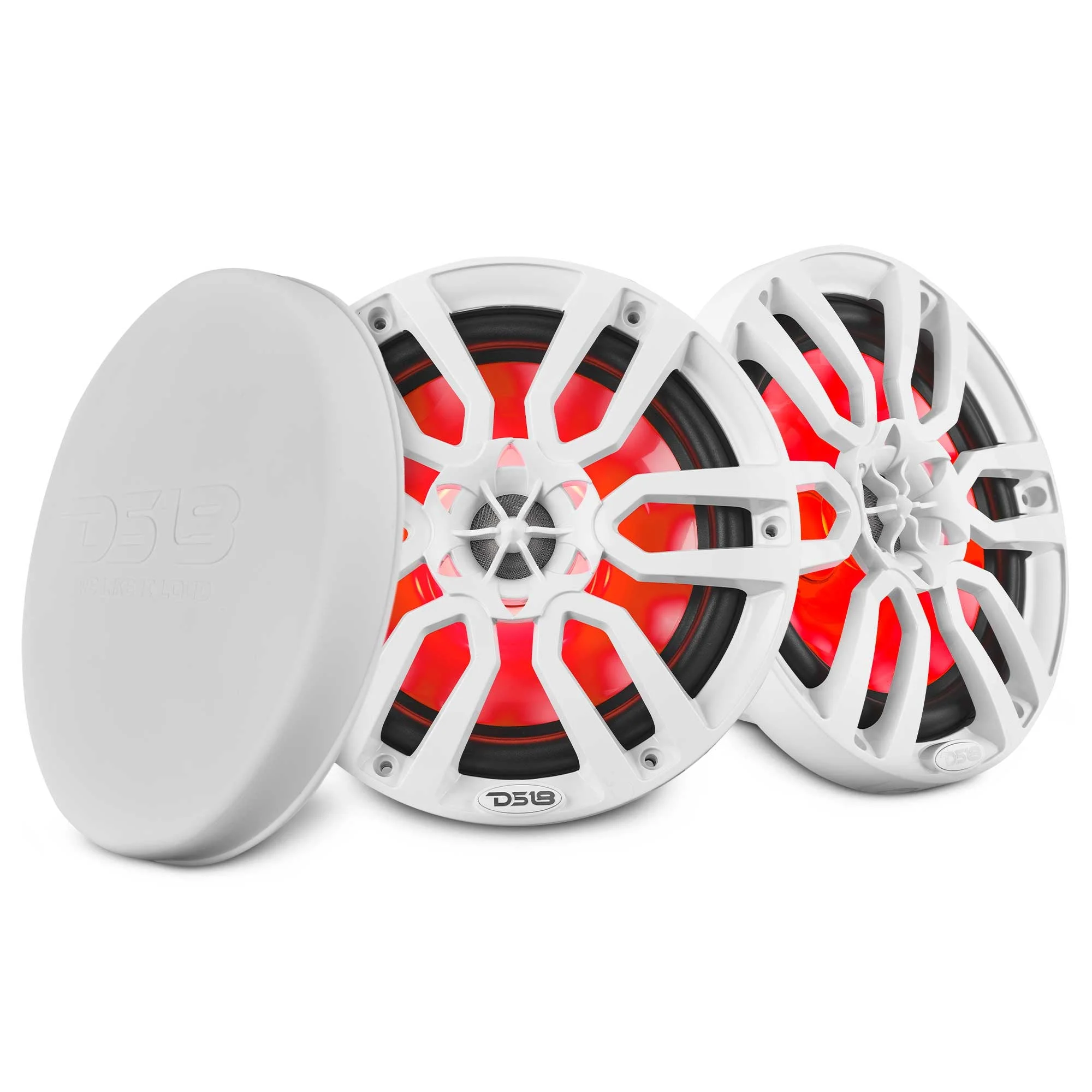 NXL 8" 2-Way Coaxial Marine Speaker With LED RGB Lights | 125W RMS 4-Ohm