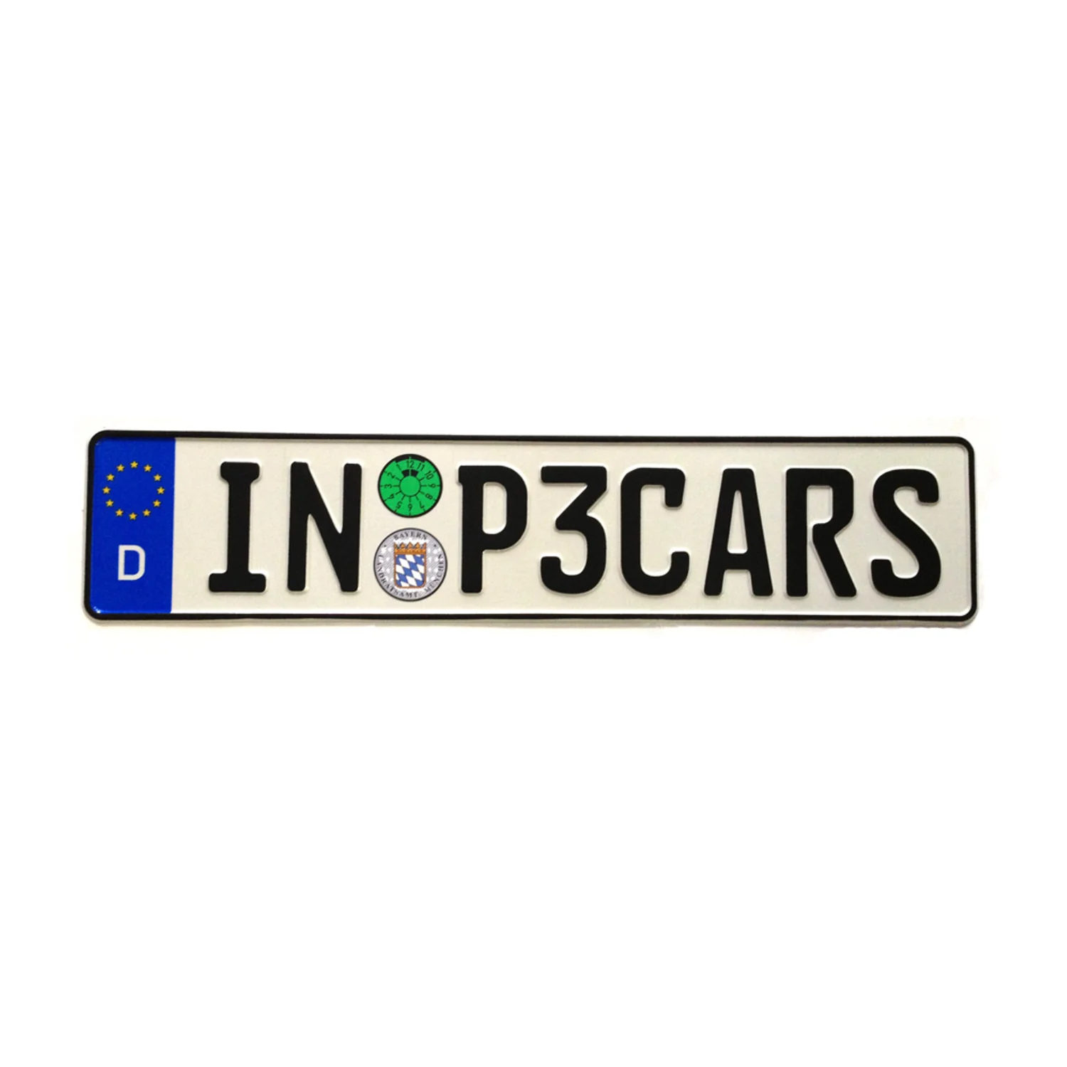 P3 Gauges IN P3CARS Euro License Plate