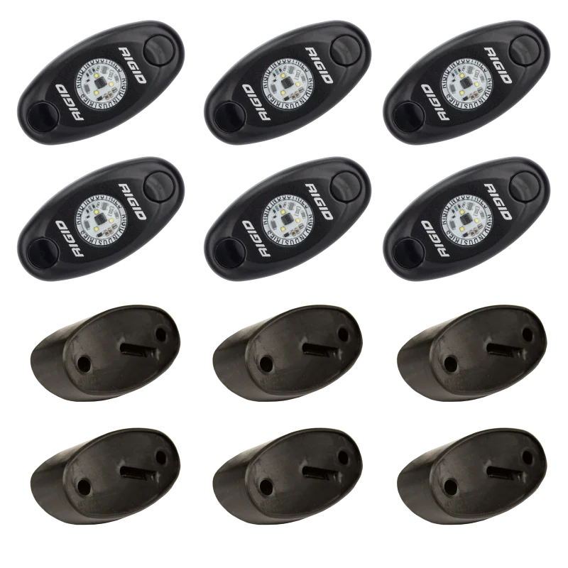 Rigid Industries Rock Light Kit- Red (6 lights)