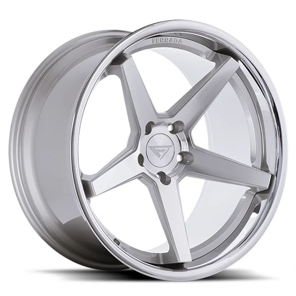 Ferrada Wheels FR3 Machine Silver / Chrome Lip 19x8.5 5x114 ET35 73.1 Slight Concavity