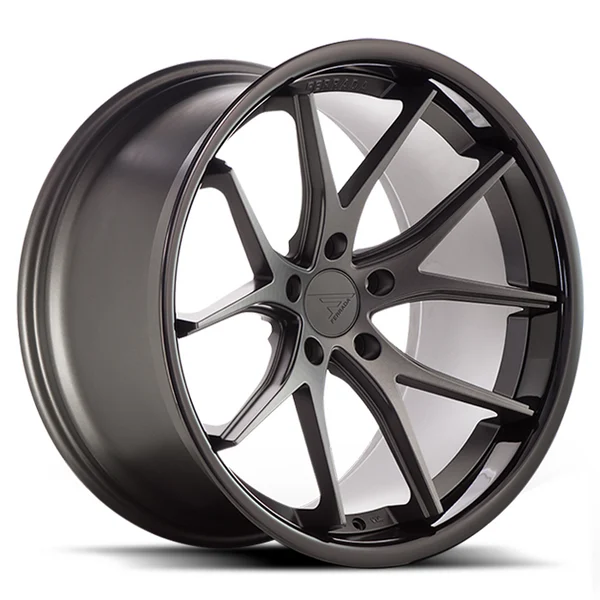 Ferrada Wheels FR2 Matte Black / Gloss Black Lip 22x9 5x130 ET42 71.6 Mid Concavity