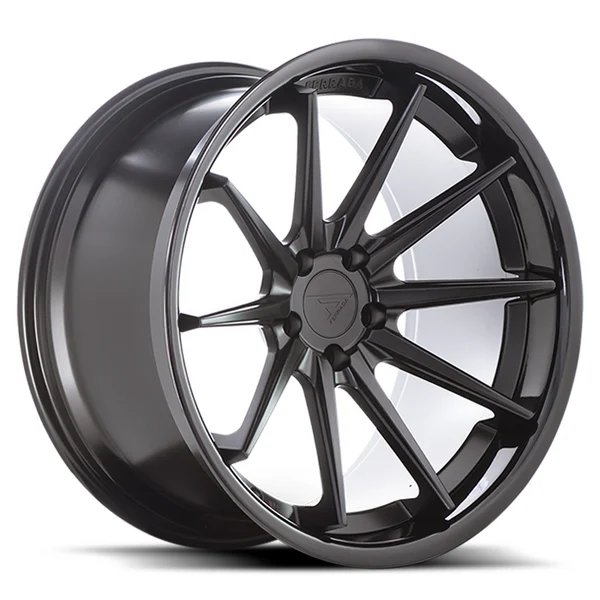 Ferrada Wheels FR4 Matte Black / Gloss Black Lip 20x9 5x108 ET35 73.1 Mid Concavity