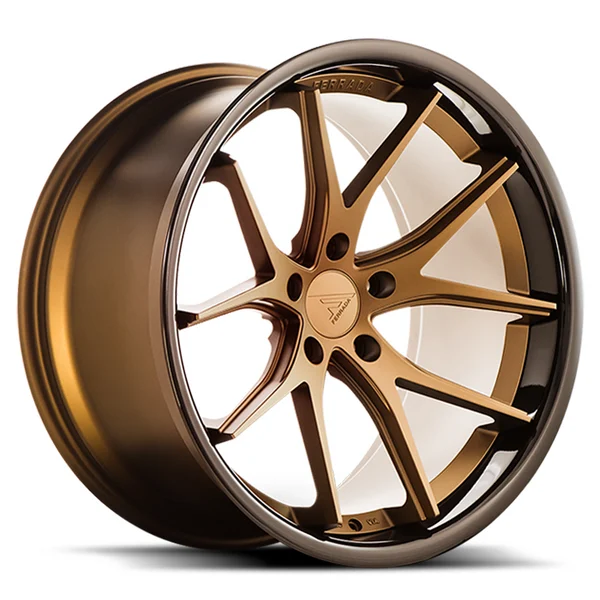 Ferrada Wheels FR2 Matte Bronze / Gloss Black Lip 19x8.5 5x112 ET25 p. 66.56 Slight Concavity