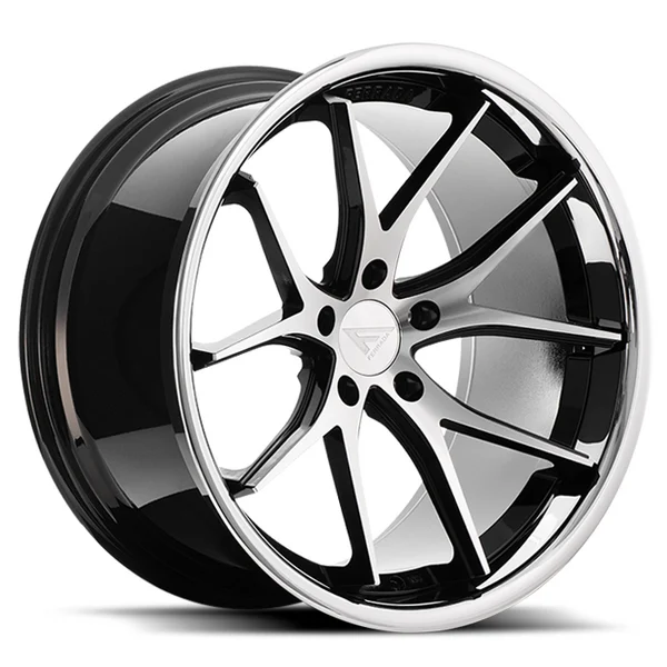 Ferrada Wheels FR2 Machine Black / Chrome Lip 20x11.5 5x120 ET30 74.1 Super Deep Concavity