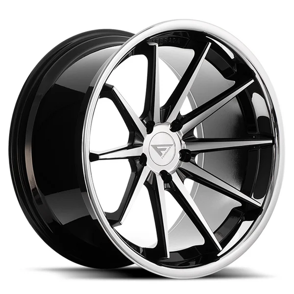 Ferrada Wheels FR4 Machine Black / Chrome Lip 22x10.5 5x114 ET42 73.1 Deep Concavity