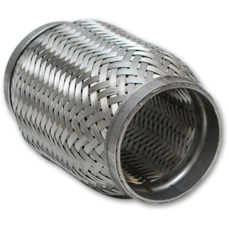 Vibrant SS Flex Coupling with Inner Braid Liner 2in inlet/outlet x 4in flex length