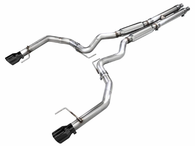 AWE 2024 Ford Mustang GT Fastback S650 RWD Track Edition Cat-Back Exhaust w/ Dual Diamond Black Tips