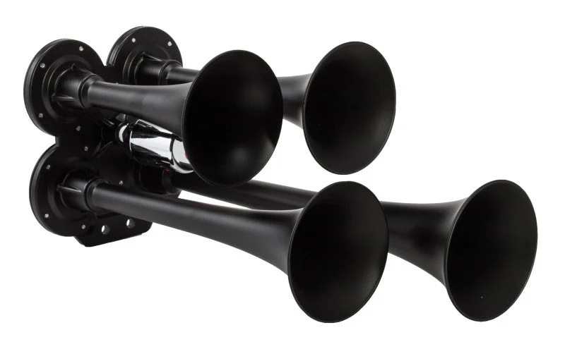 Kleinn Black Quad Horn/ 12.5In/10In/7.5In/6In - XCR2.0 Coated Zinc Alloy