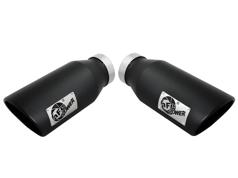 aFe Diesel Exhaust Tip Bolt On Black 4in Inlet x 6in Outlet x 15in
