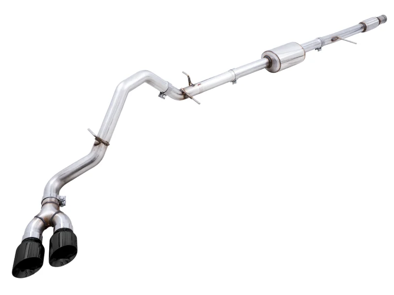 AWE Tuning 4th Gen GM 1500 5.3L 0FG Cat-Back Dual Side Exit (Flat Bumper) - Diamond Tips