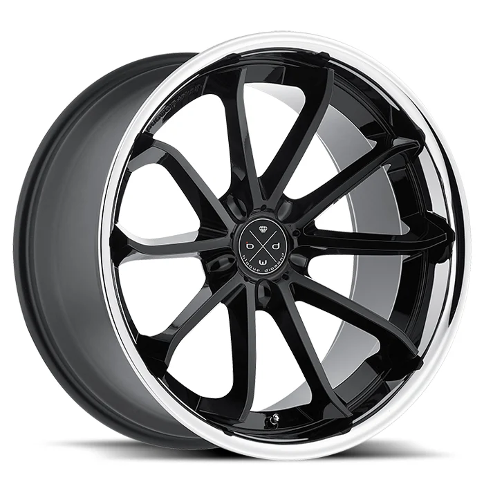 Blaque Diamond BD-23 - Gloss Black w/ Chrome Lip