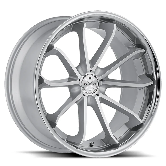 Blaque Diamond BD-23 - Silver Machined w/ Chrome Lip