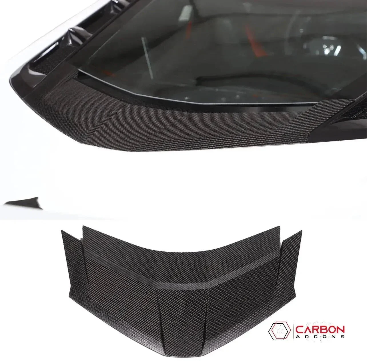 C8 Corvette Carbon Fiber Rear Lower Window Trim | Direct Replacement (2020–2026 Coupe)