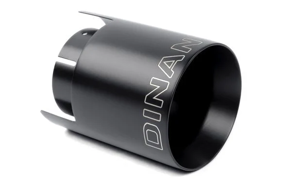 Dinan Double-Walled 4.5" Clamp-On Exhaust Tip (Black Ceramic) Black - 4.5" Outlet, 3.25" Inlet