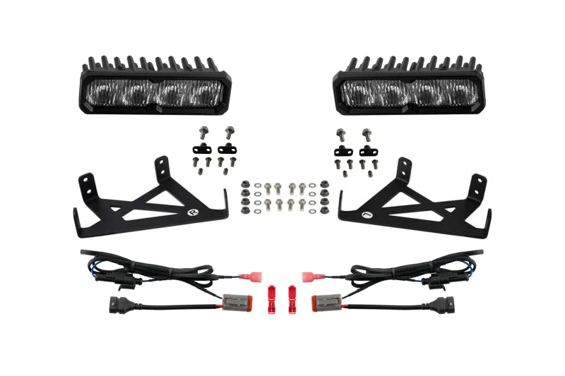 Diode Dynamics 2020-2022 Ford F-250 Super Duty F250 Fog SS6 Pro LED Kit White 6000K