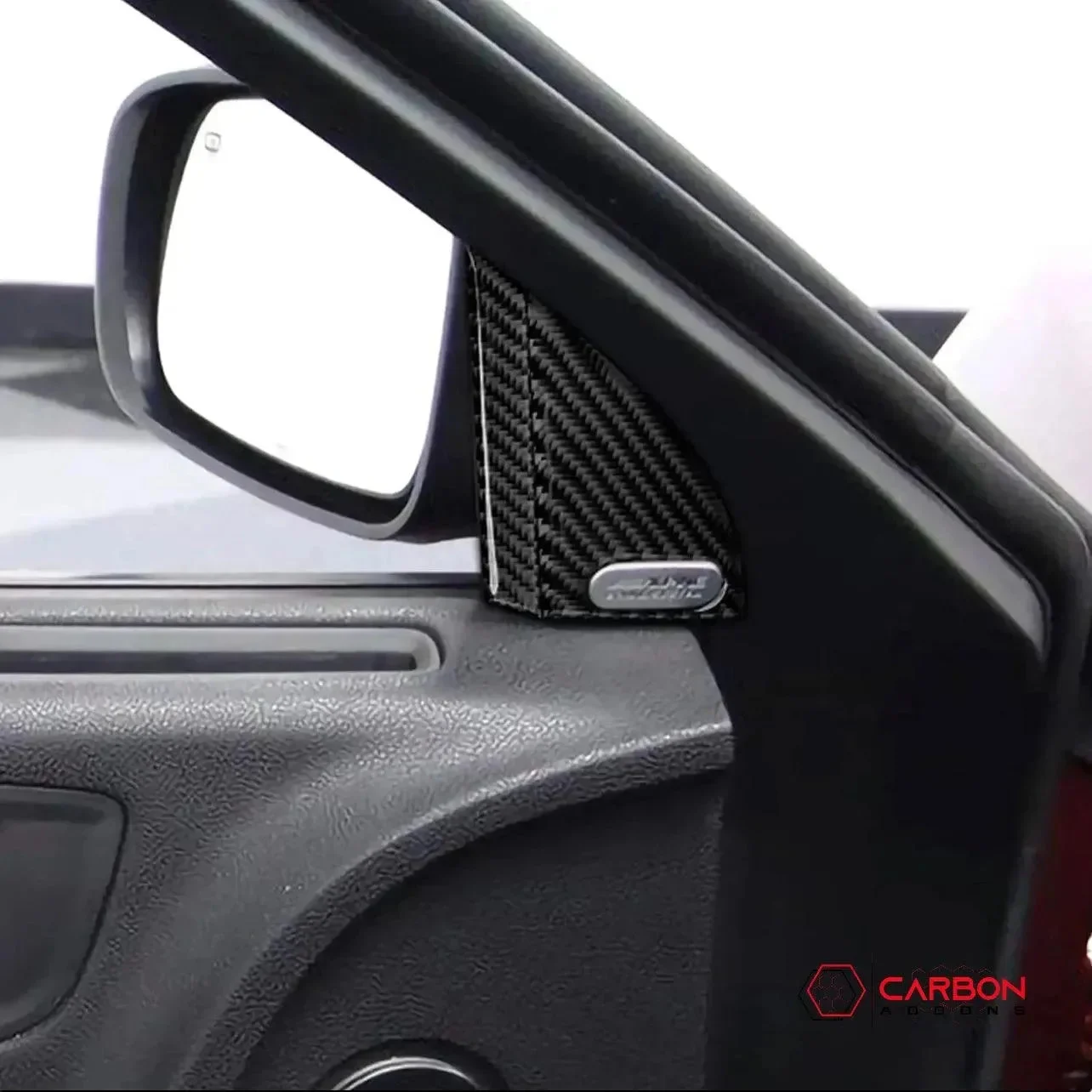 Dodge Charger 2015-2023 Carbon Fiber Door A Pillar Trim Overlay