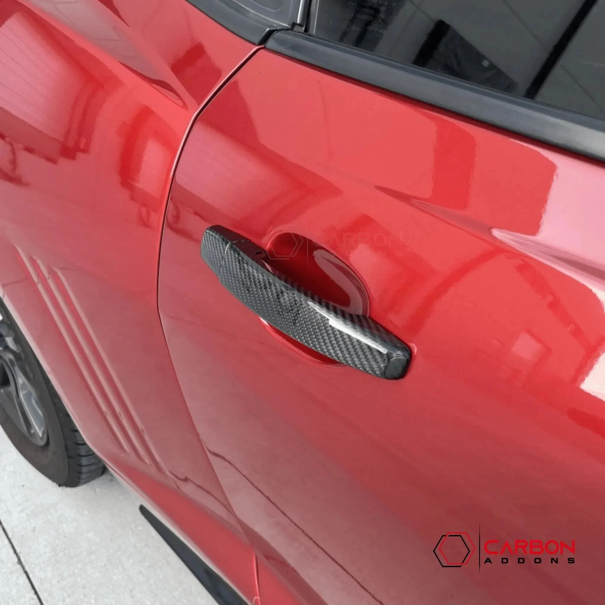 Exterior Carbon Fiber Door Handle Covers for 2010-2015 Chevy Camaro