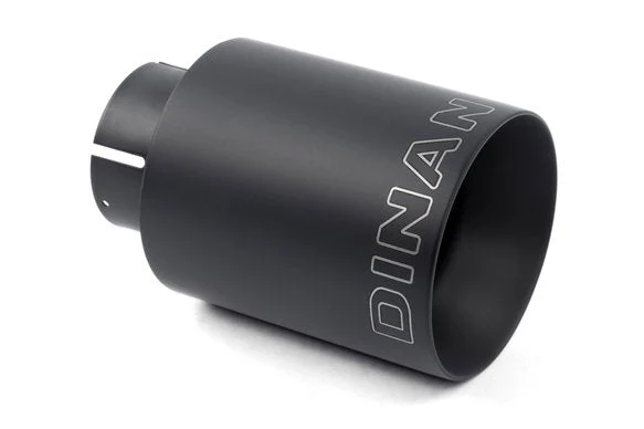 Dinan Double-Walled 4" Clamp-On Exhaust Tip (Black Ceramic) Black - 4" Outlet, 2.5" Inlet