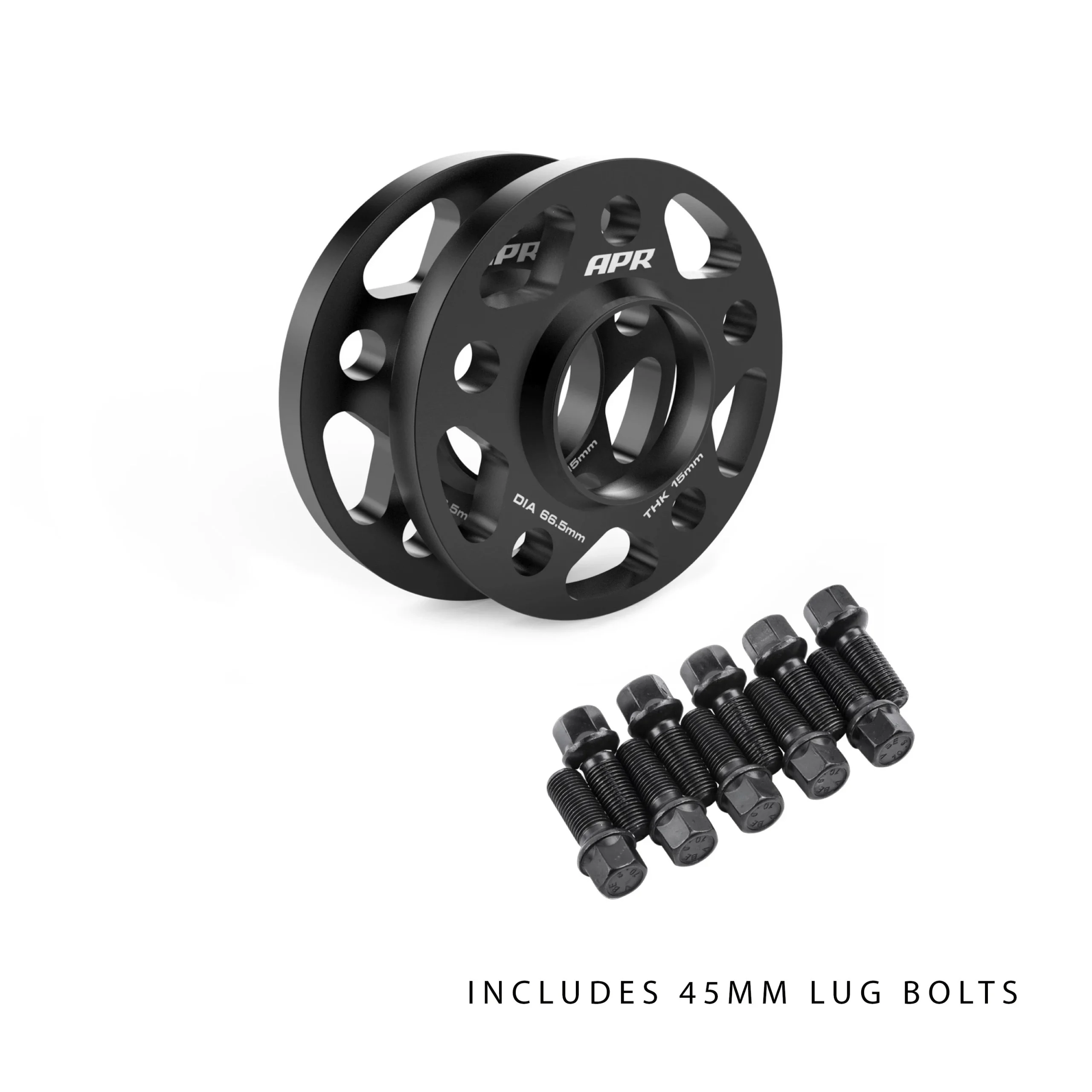 APR Wheel Spacer Kit With Lug Bolts - 15mm Thick - 66.5mm CB - 45mm Bolts