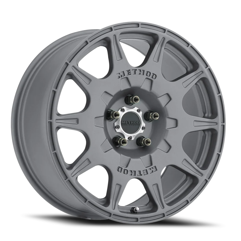 Method MR502 RALLY 17x8 +38mm Offset 5x4.5 67.1mm CB Titanium Wheel
