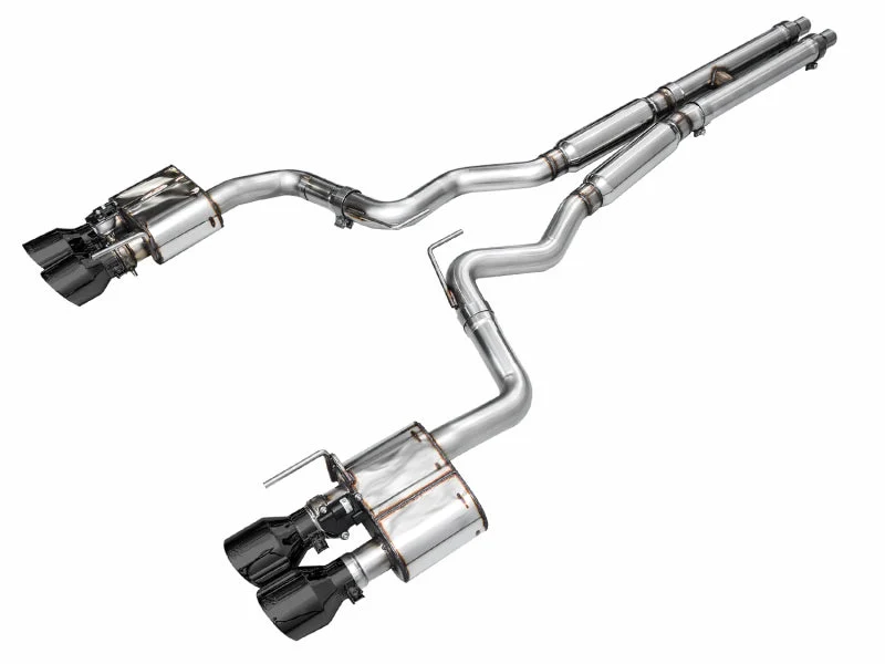 AWE 2024 Ford Mustang GT Fastback S650 RWD SwitchPath Cat-Back Exhaust w/ Quad Diamond Black Tips