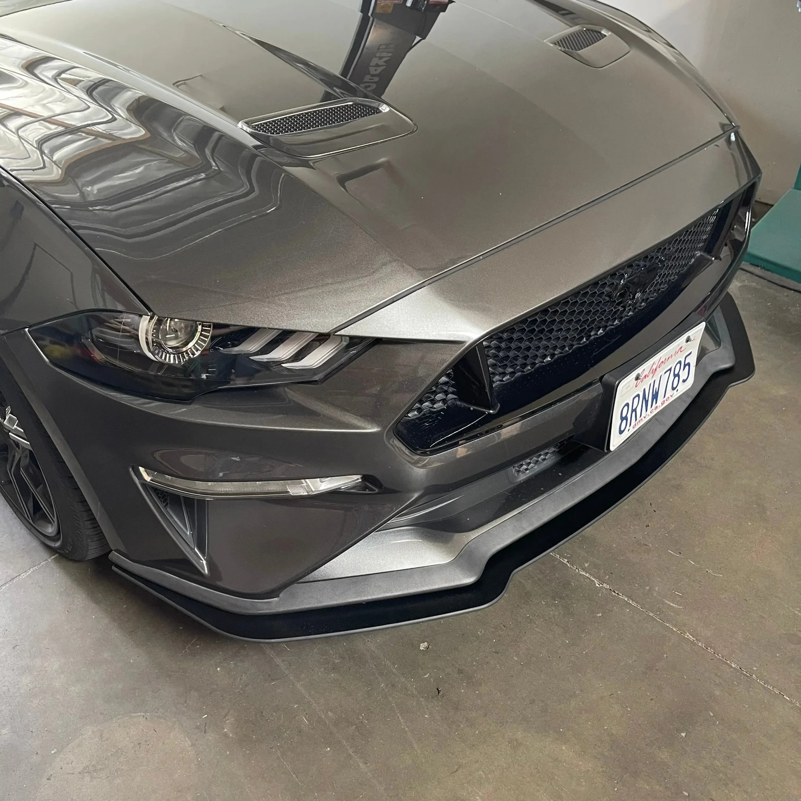 Front Splitter Extension for 2018–2023 Ford Mustang GT & EcoBoost – ABS Front Lip Extension (Base Models)