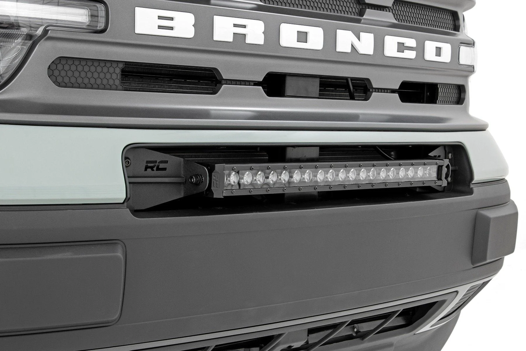 LED Light Kit | Bumper Mount | 20" Black Single Row | White DRL | Ford Bronco Sport (21-26)