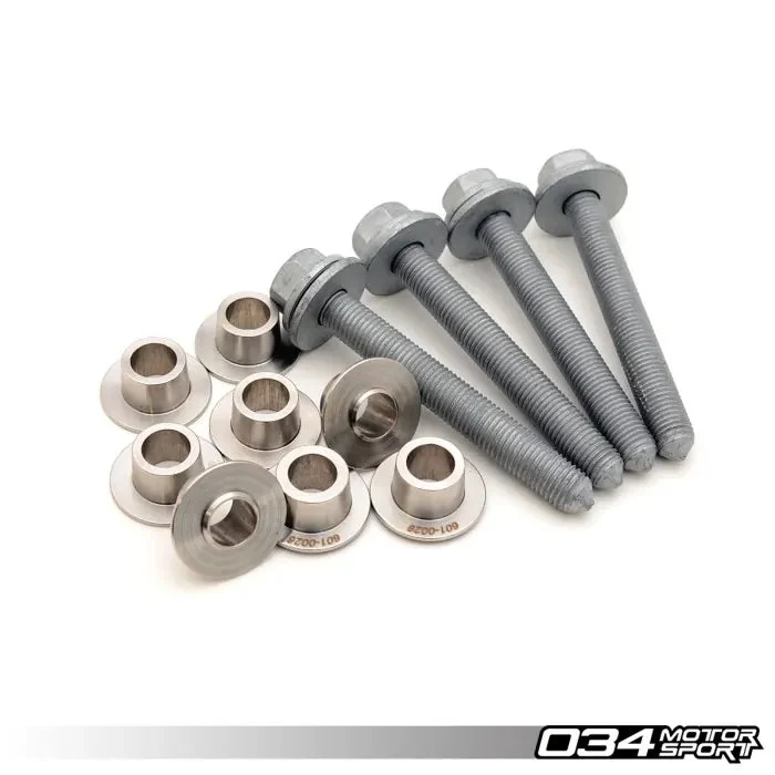 MQB Front Subframe Locking Collar Upgrade Kit, 8V/8V.5/8S Audi A3/S3/RS3 & TT/TTS/TTRS, Stainless Steel
