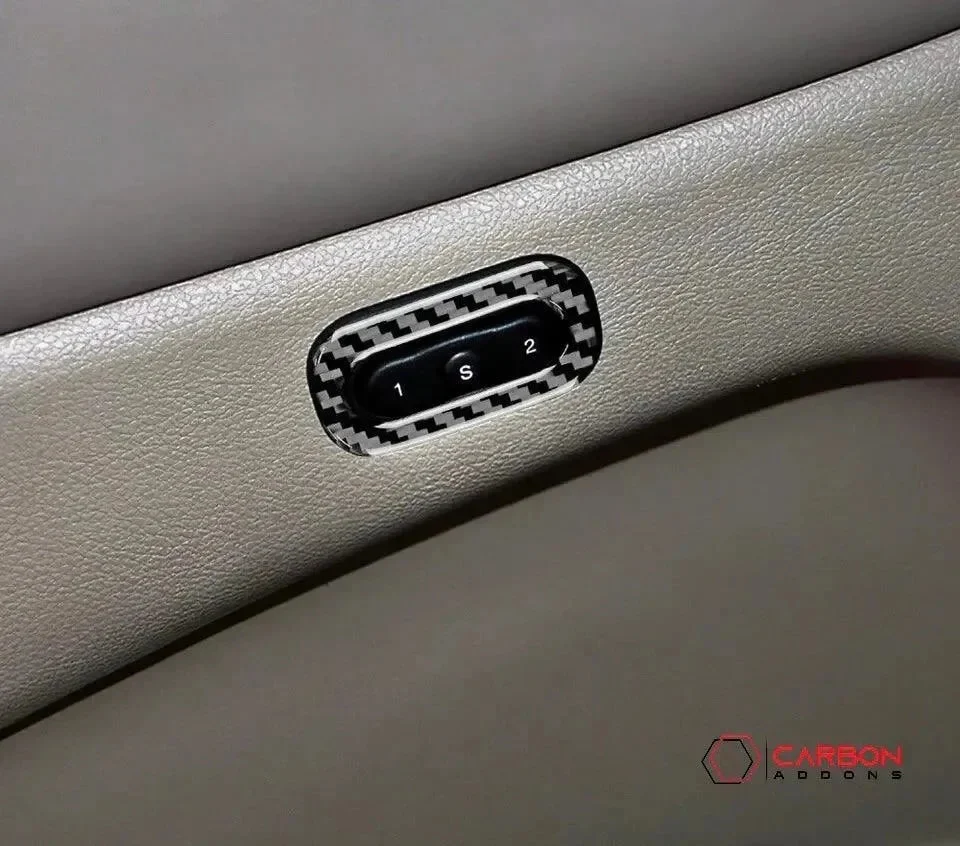 Real Carbon Fiber Memory Seat Trim Overlay for 2011-2020 Dodge Durango