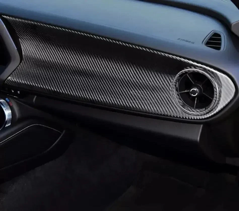 Real Carbon Fiber Passenger Dashboard Cover for  2016 – 2024 Chevy Camaro