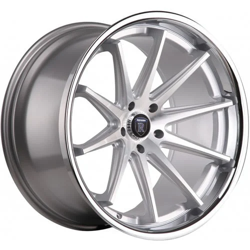 Rohana Wheels RC10 Silver w/ Machined Spoke Faces & a Chrome Stainless Steel Lip 19x8.5 | 5x120 (RC1019855120MS35)