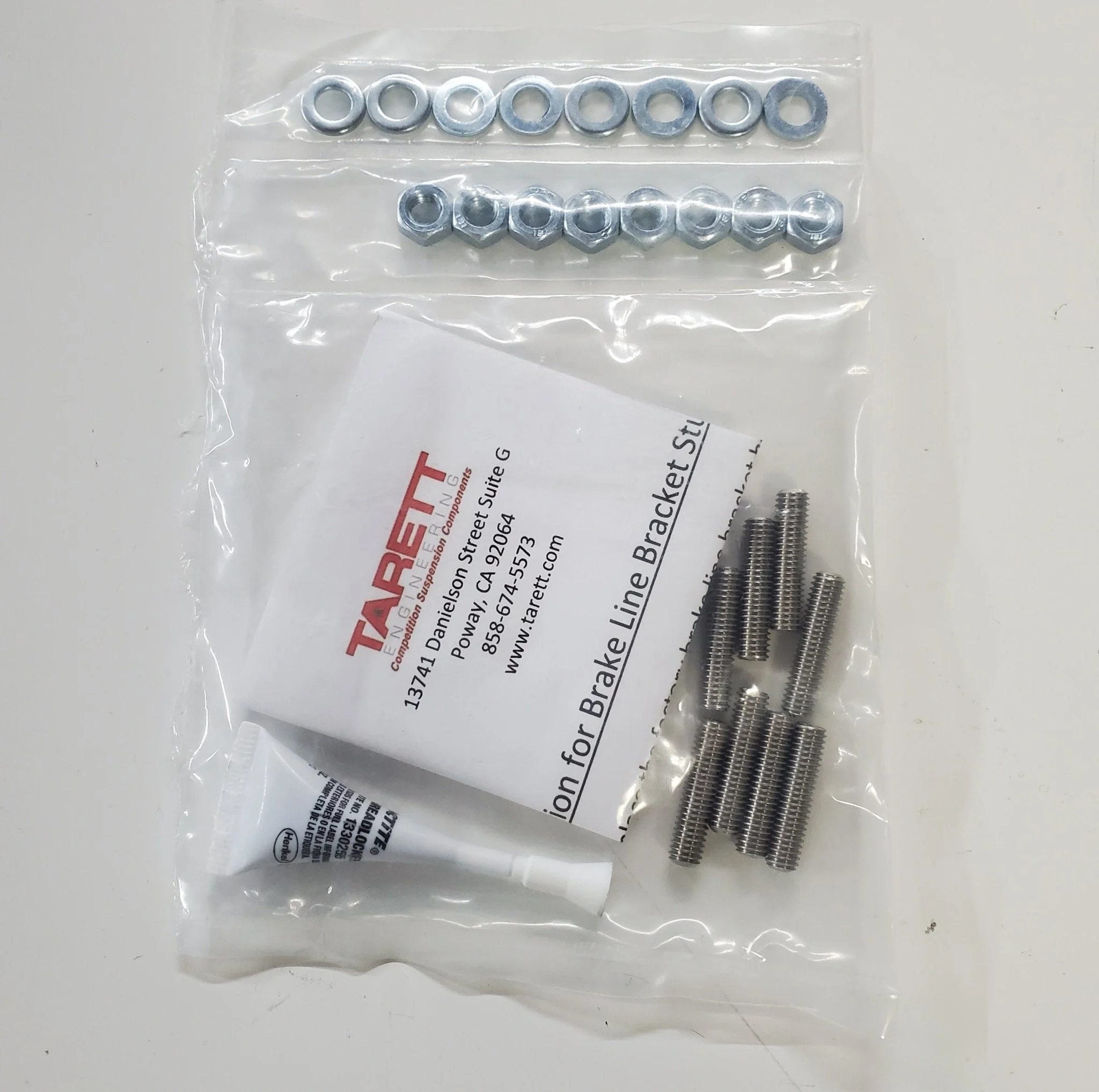 Tarett Brake Line Bracket Stud Kit - 986/996/987/997/981/991/992