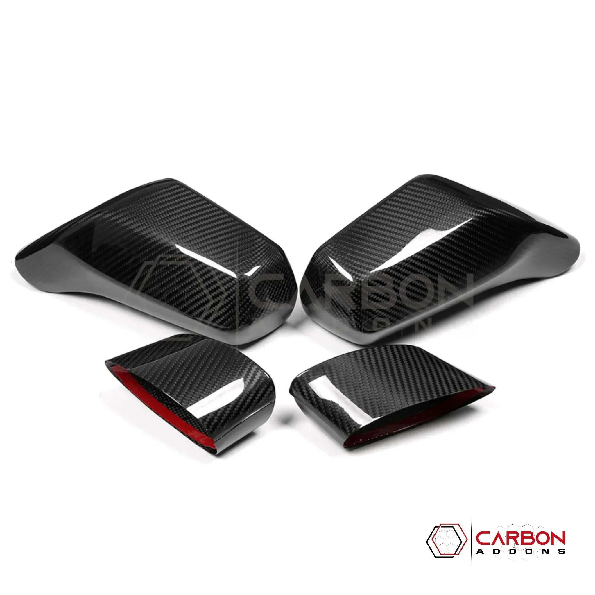 C7 Corvette (2014–2019) Dry Carbon Fiber Side Mirror Cap Covers – Fits Stingray, Z06, Grand Sport & ZR1