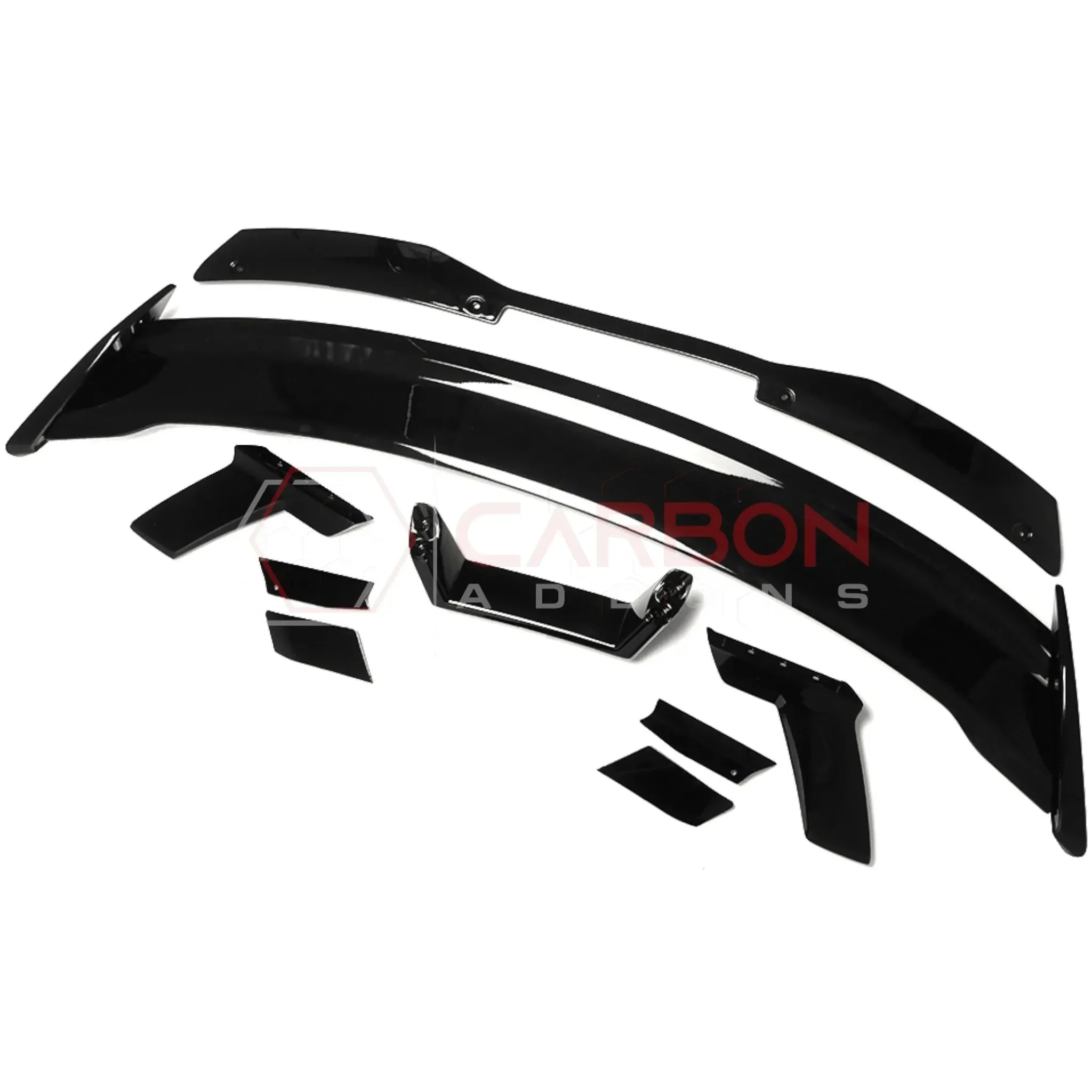 Dark Horse-Style Gloss Black Rear Spoiler with Integrated Gurney Flap for 2024+ Ford Mustang