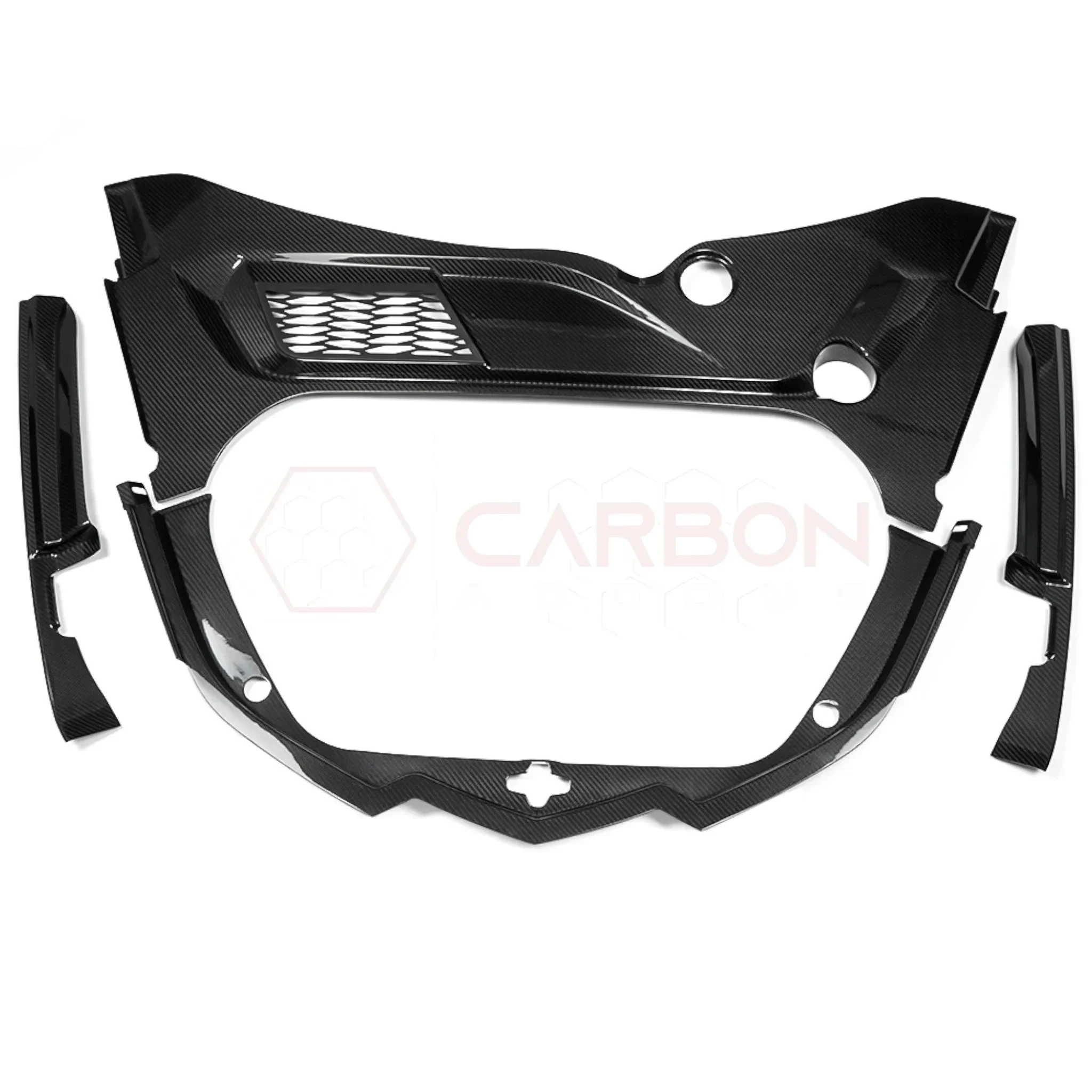C8 Corvette Real Carbon Fiber Front Trunk (Frunk) Replacement Trim Panels | Stingray, Z06 & E-Ray (2020–2026 Coupe)