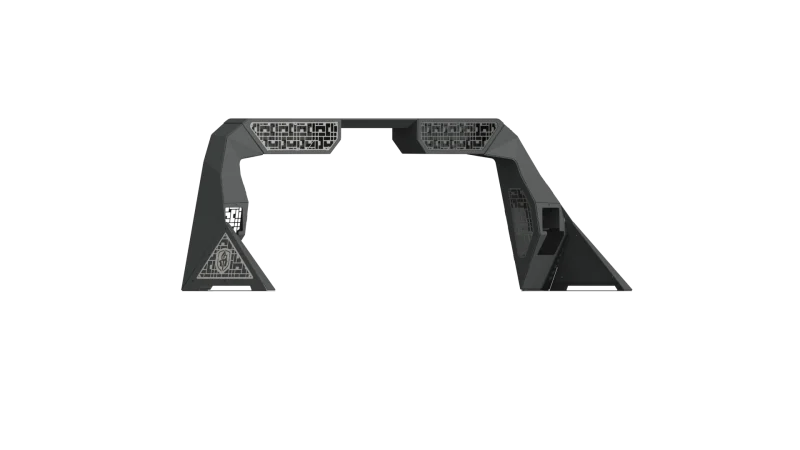 Road Armor 99-20 Ford F-250 iD Headache Rack w/Bedrail Pods/Dual 10in Pod/Brake Lamp Relief/iD - Raw