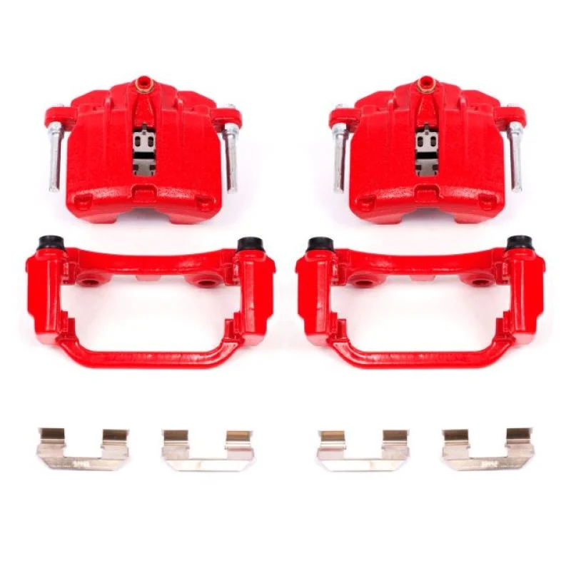 Power Stop 00-03 Cadillac DeVille Rear Red Calipers w/Brackets - Pair