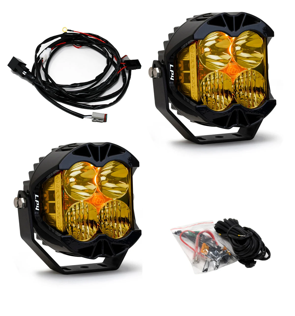 LP4 PRO SERIES AMBER LED DRIVING COMBO LIGHT - PAIR - 297813