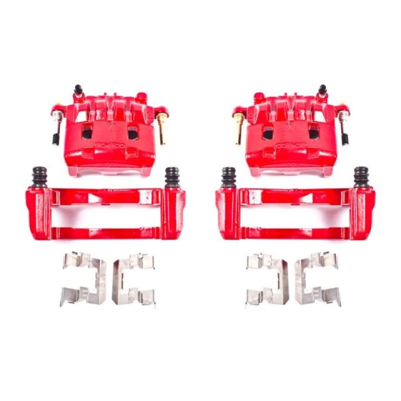 Power Stop 16-17 Subaru Crosstrek Front Red Calipers w/Brackets - Pair